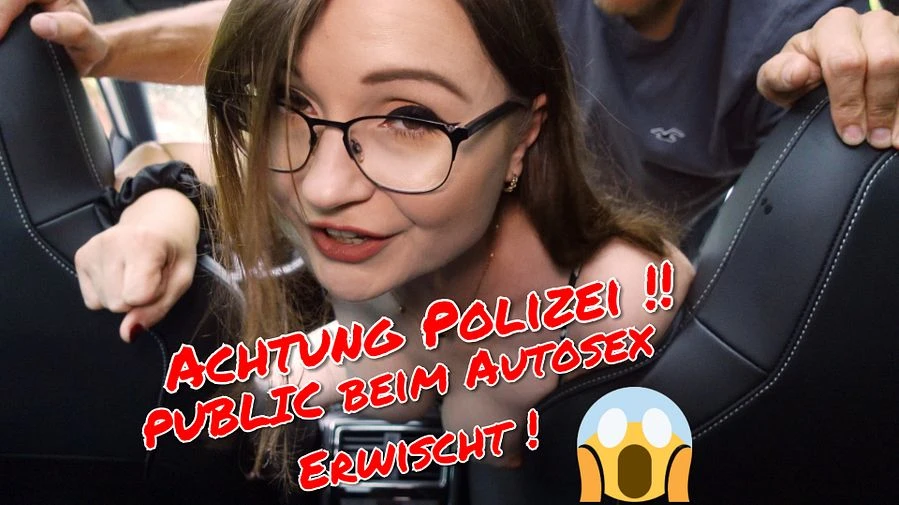 Achtung Polizei Public erwischt beim Auto Sex