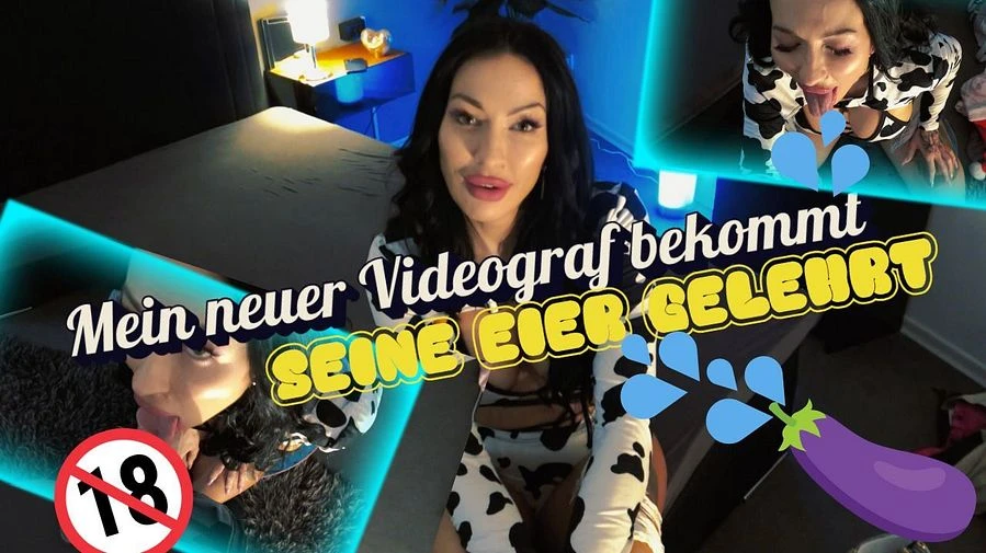 Mein neuer Videograf bekommt seine Eier von mir geleehrt BIG CUMSHOT