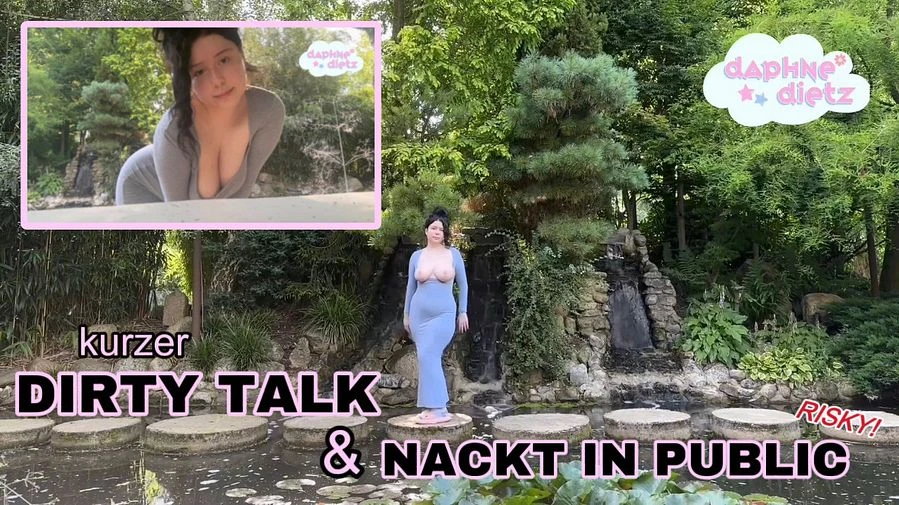 DIRTY TALK und NACKHEIT in GUT BESUCHTEM BOTANISCHEN GARTEN PUBLIC DIRTY TALK
