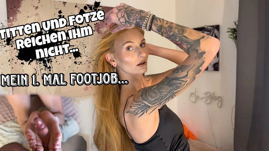 Titten und Fotze reichen ihm nicht Mein1 Mal Footjob