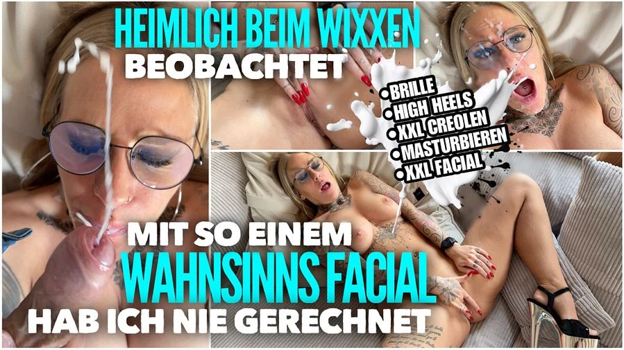 Mit so einer WAHNSINNS FACIAL EXPLOSION habe ich nicht gerechnet Heimlich beim wixxen beobachtet