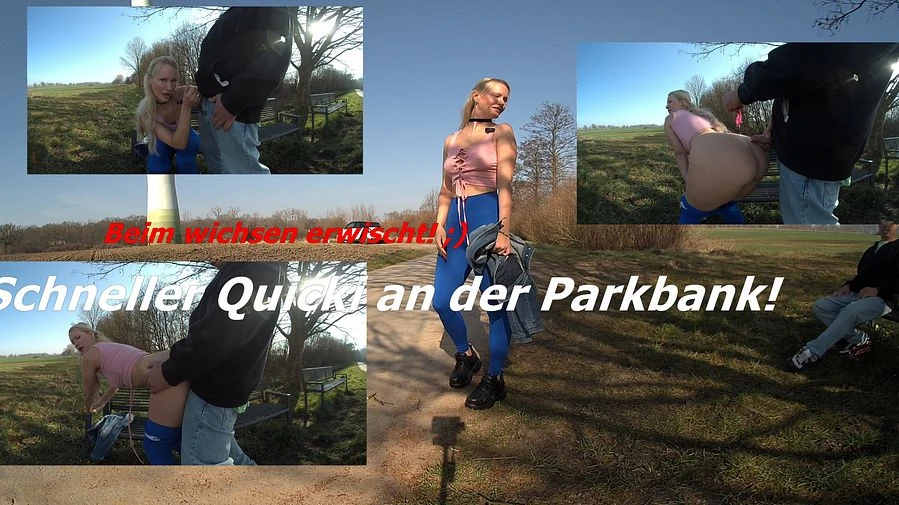 Beim wichsen erwischt Schneller Quicki auf der Parkbank