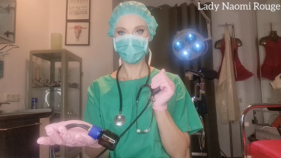 POV BIZARRKLINIK Medizinische Kontrolle der Atmung durch eine Gasmaske