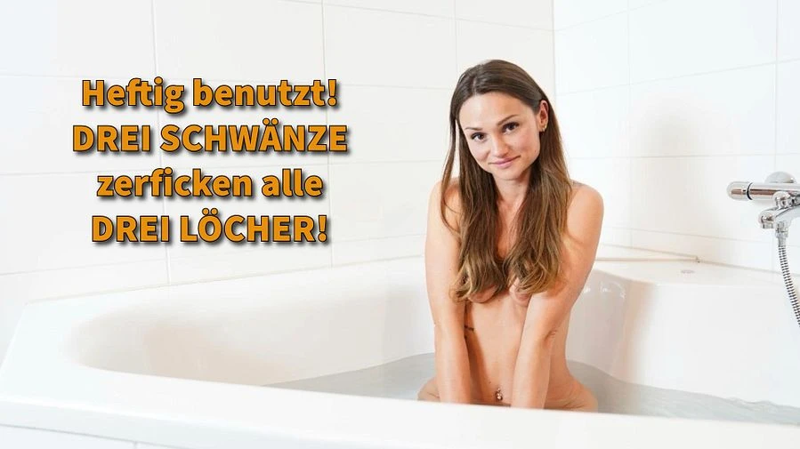Heftig benutzt DREI SCHWAeNZE zerficken alle DREI LOeCHER
