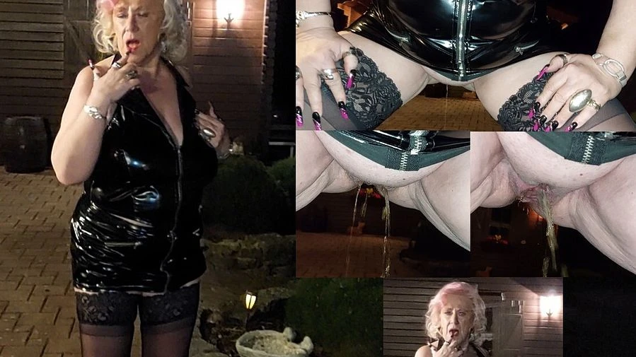 Auf dem Weg zum Date Outdoor gepisst