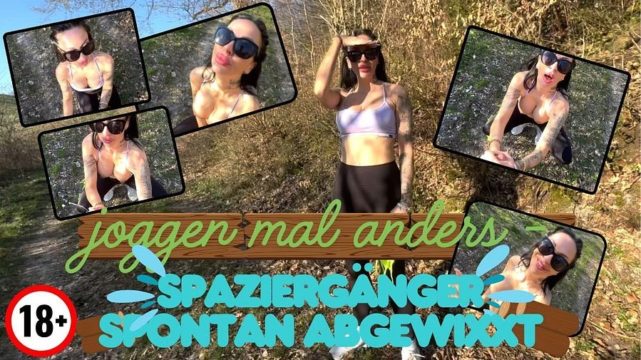 joggen mal anders spaziergaenger spontan abgewixxt