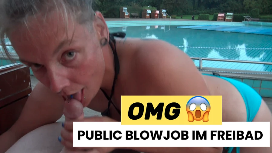 Omg Public blowjob im Freibad