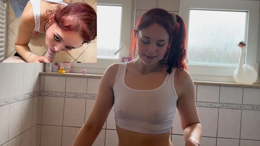 Mitbewohner erwischt mich unter der Dusche Darf er mich voll spritzen