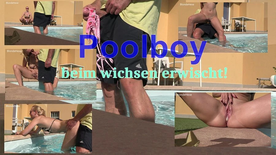 Poolboy beim WICHSEN erwischt