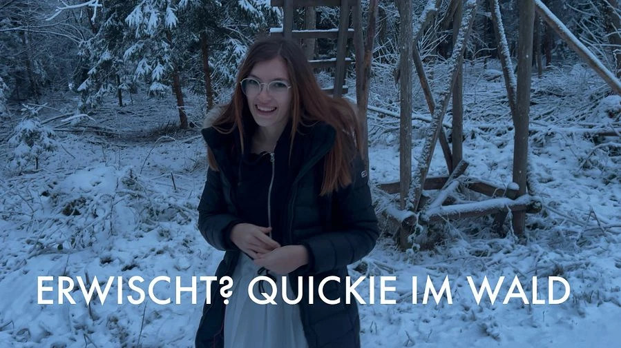 Fast erwischt Schneller Quickie im Wald