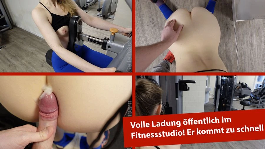 Mein Trainer im Fitnessstudio hat mich gefickt aber er hat zu schnell abgespritzt