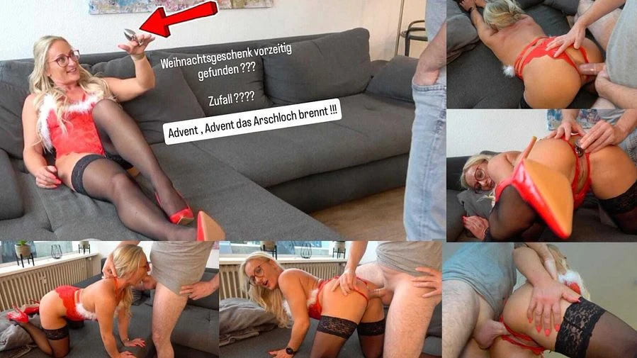 Advent Advent das Arschloch brennt Vorzeitige Weihnachts FICK