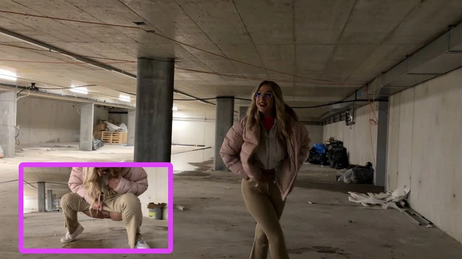 Dreist in die Tiefgarage GEPISST Macht dasige zur dreckigen schlampe