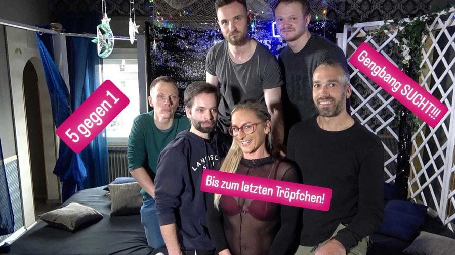 Hardcore Gangbang und Bukkake i 5 gegen 1 oder 1 gegen 5