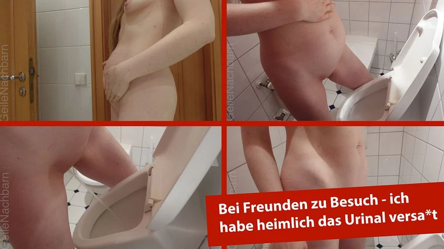 Geiler Pissstrahl im Stehen Ich pisse ins Urinal