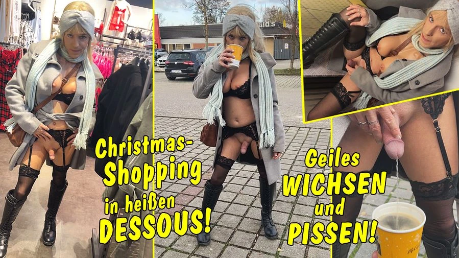 Christmas Shopping in heissen Dessous Da wird geil gewichst und in den Kaffee gepisst