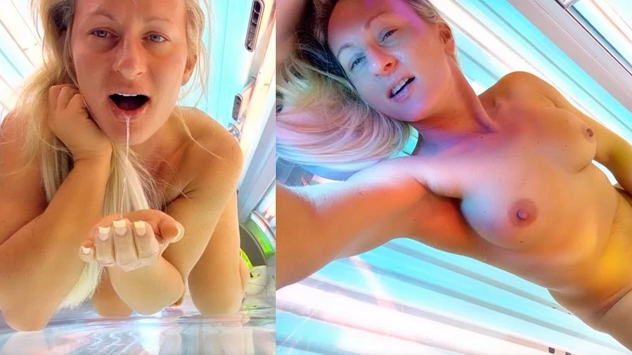 Geiler Orgasmus im Solarium Wichsen unter der Roehre